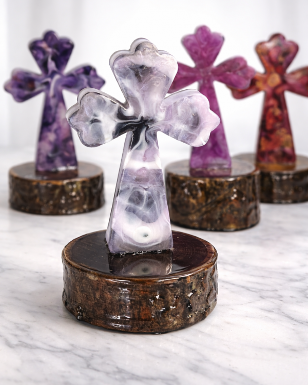 7-inch Cross with Wood Base